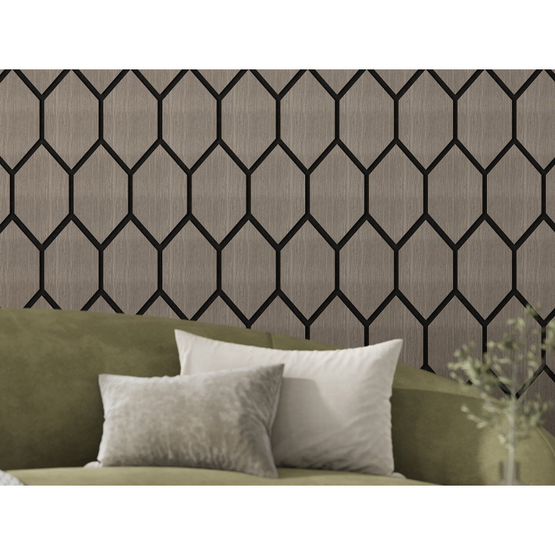 Mexen Form 01 acoustic wall panel 91 x 56 cm (4 pcs.), 9 mm felt, technical veneer, Gray Oak - S111-91567-01-043