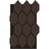Mexen Form 01 acoustic wall panel 91 x 56 cm (4 pieces), 9 mm felt, technical veneer, Mocca Oak - S111-91567-01-045