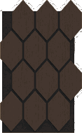Mexen Form 01 acoustic wall panel 91 x 56 cm (4 pieces), 9 mm felt, technical veneer, Mocca Oak - S111-91567-01-045