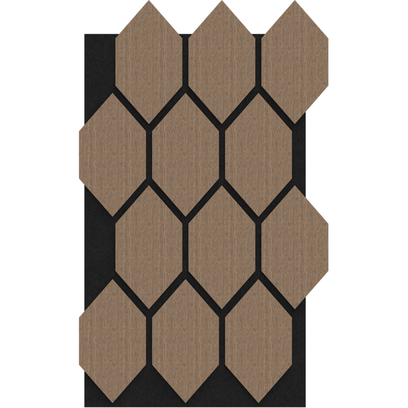 Mexen Lam-B Wall Slats 275 x 30 cm, 4 mm HDF Board, Technical Veneer, Sand Oak - S100-275307-3015-001