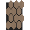 Mexen Form 01 acoustic wall panel 91 x 56 cm (4 pcs), 9 mm felt, technical veneer, Light Walnut - S111-91567-01-047