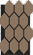 Mexen Lam-B Wall Slats 275 x 30 cm, 4 mm HDF Board, Technical Veneer, Sand Oak - S100-275307-3015-001