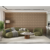 Mexen Form 01 acoustic wall panel 91 x 56 cm (4 pcs), 9 mm felt, technical veneer, Light Walnut - S111-91567-01-047