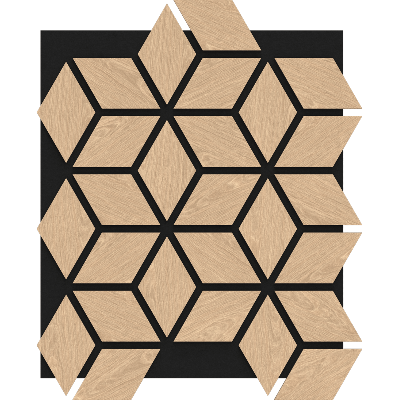 Mexen Lam-B Wall Slats 275 x 30 cm, 4 mm HDF Board, Technical Veneer, Sand Oak - S100-275307-3015-001