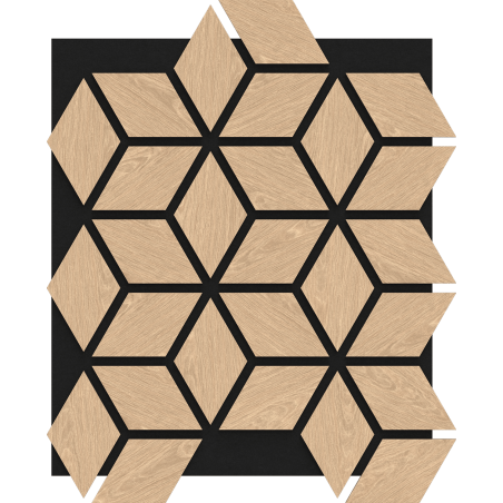 Mexen Lam-B Wall Slats 275 x 30 cm, 4 mm HDF Board, Technical Veneer, Sand Oak - S100-275307-3015-001