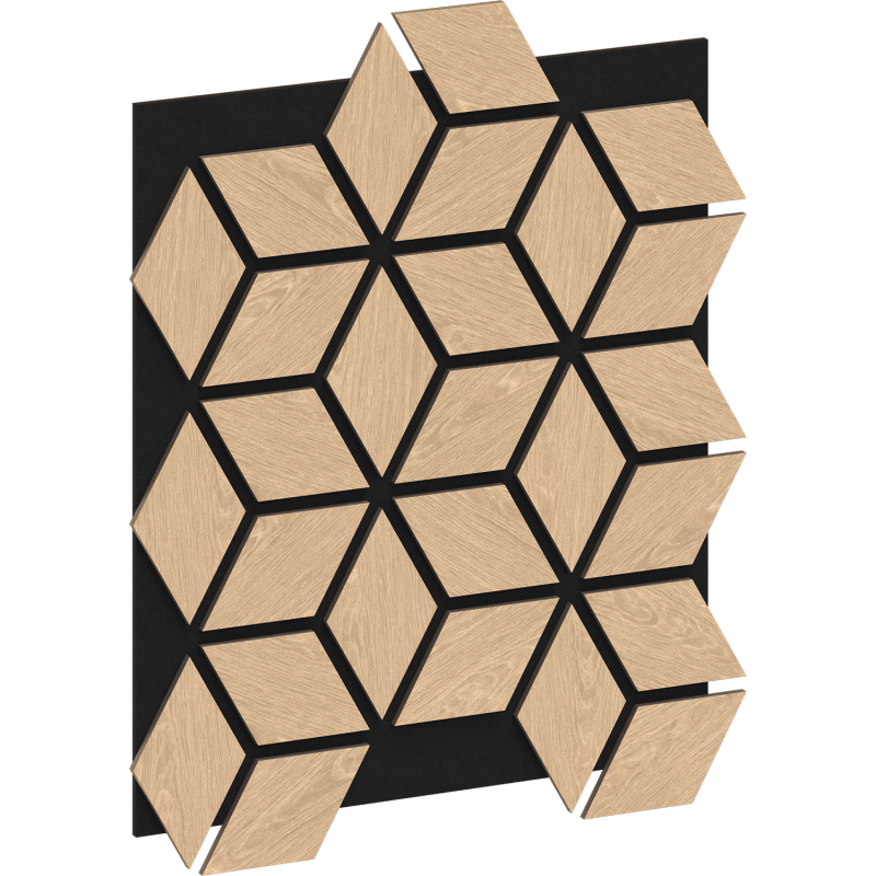 Mexen Lam-B Wall Slats 275 x 30 cm, 4 mm HDF Board, Technical Veneer, Sand Oak - S100-275307-3015-001