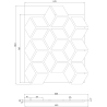 Mexen Lam-B Wall Slats 275 x 30 cm, 4 mm HDF Board, Technical Veneer, Sand Oak - S100-275307-3015-001