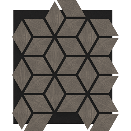 Mexen Form 02 acoustic wall panel 81 x 66 cm (4 pcs), 9 mm felt, technical veneer, Gray Oak - S111-81667-02-043