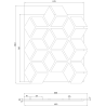 Mexen Lam-B Wall Slats 275 x 30 cm, 4 mm HDF Board, Technical Veneer, Sand Oak - S100-275307-3015-001