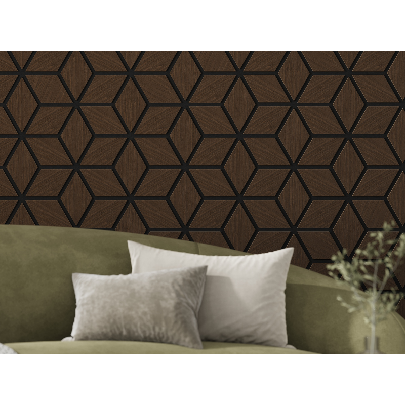 Mexen Lam-B Wall Slats 275 x 30 cm, 4 mm HDF Board, Technical Veneer, Sand Oak - S100-275307-3015-001