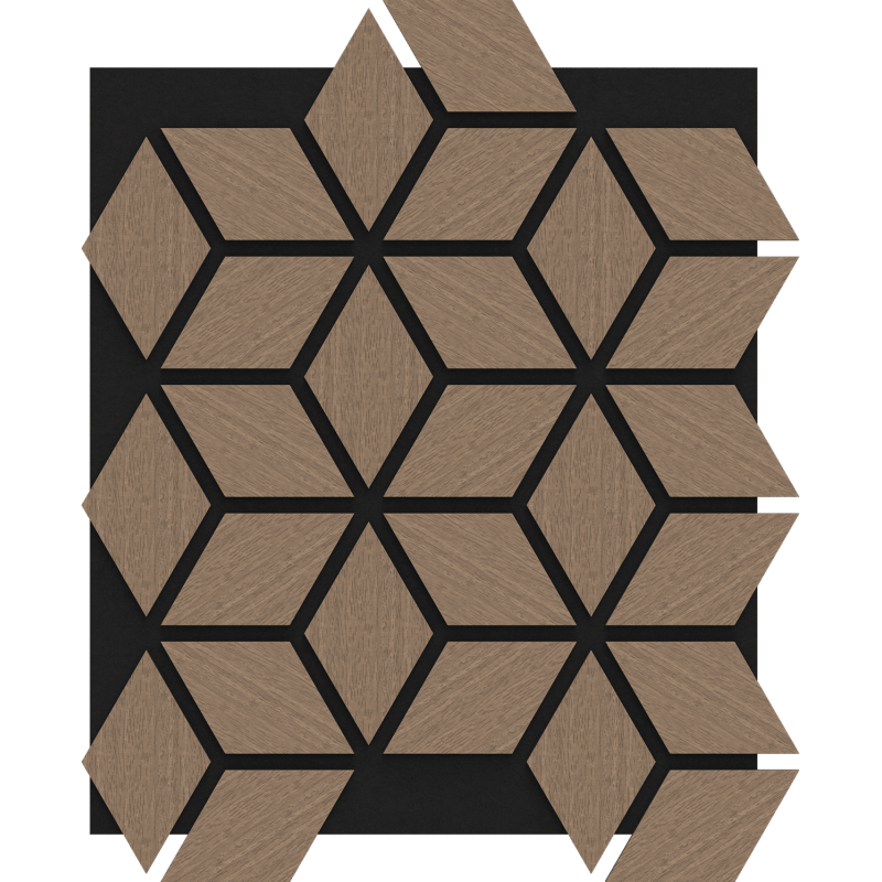 Mexen Lam-B Wall Slats 275 x 30 cm, 4 mm HDF Board, Technical Veneer, Sand Oak - S100-275307-3015-001