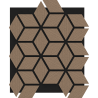 Mexen Form 02 acoustic wall panel 81 x 66 cm (4 pcs), 9 mm felt, technical veneer, Light Walnut - S111-81667-02-047