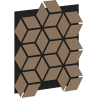 Mexen Form 02 acoustic wall panel 81 x 66 cm (4 pcs), 9 mm felt, technical veneer, Light Walnut - S111-81667-02-047
