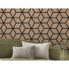 Mexen Form 02 acoustic wall panel 81 x 66 cm (4 pcs), 9 mm felt, technical veneer, Light Walnut - S111-81667-02-047