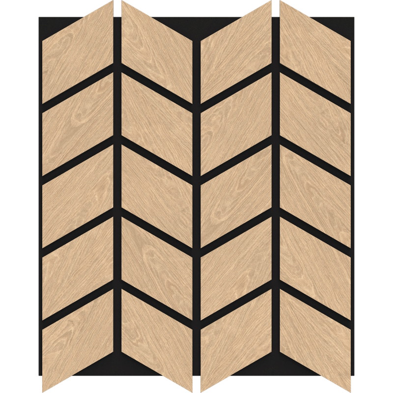 Mexen Form 03 acoustic wall panel 71.5 x 58 cm (4 pcs), 9 mm felt, technical veneer, Bleached Oak - S111-71587-03-040