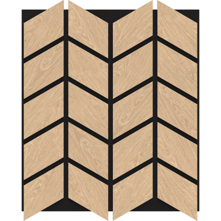 Mexen Form 03 acoustic wall panel 71.5 x 58 cm (4 pcs), 9 mm felt, technical veneer, Bleached Oak - S111-71587-03-040