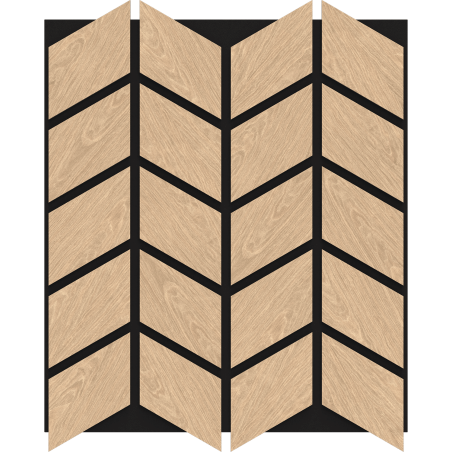 Mexen Lam-B Wall Slats 275 x 30 cm, 4 mm HDF Board, Technical Veneer, Sand Oak - S100-275307-3015-001