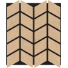 Mexen Form 03 acoustic wall panel 71.5 x 58 cm (4 pcs), 9 mm felt, technical veneer, Bleached Oak - S111-71587-03-040