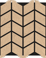 Mexen Form 03 acoustic wall panel 71.5 x 58 cm (4 pcs), 9 mm felt, technical veneer, Bleached Oak - S111-71587-03-040