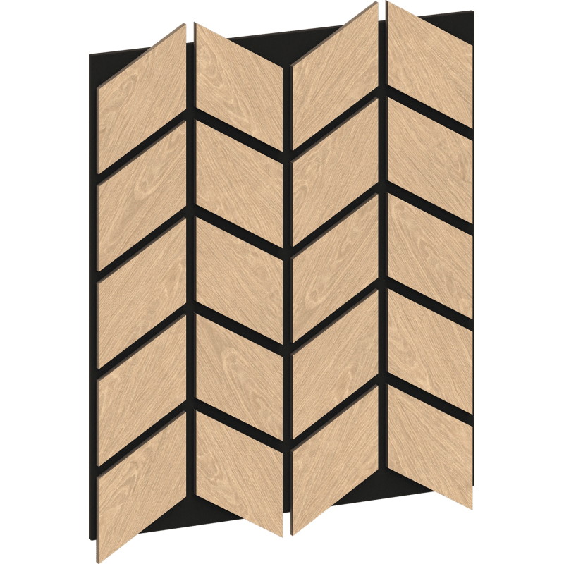 Mexen Form 03 acoustic wall panel 71.5 x 58 cm (4 pcs), 9 mm felt, technical veneer, Bleached Oak - S111-71587-03-040