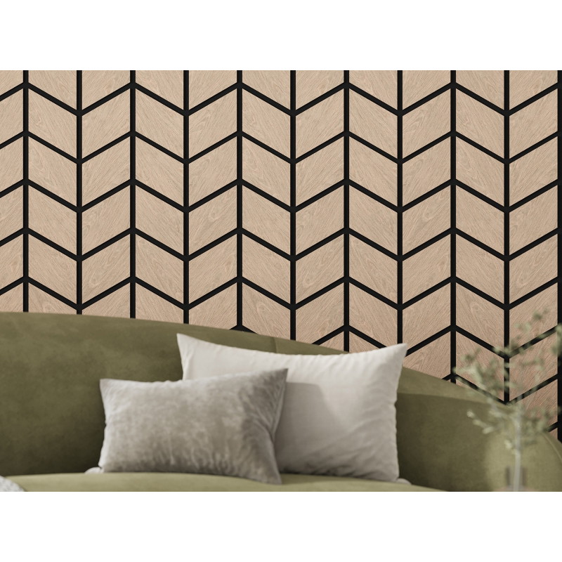 Mexen Form 03 acoustic wall panel 71.5 x 58 cm (4 pcs), 9 mm felt, technical veneer, Bleached Oak - S111-71587-03-040