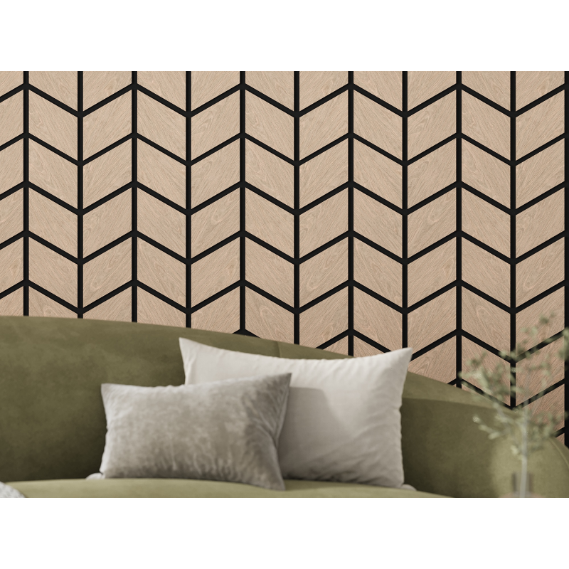 Mexen Lam-B Wall Slats 275 x 30 cm, 4 mm HDF Board, Technical Veneer, Sand Oak - S100-275307-3015-001