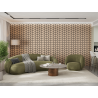 Mexen Form 03 acoustic wall panel 71.5 x 58 cm (4 pcs), 9 mm felt, technical veneer, Bleached Oak - S111-71587-03-040