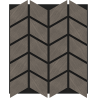 Mexen Form 03 acoustic wall panel 71.5 x 58 cm (4 pcs), 9 mm felt, technical veneer, Gray Oak - S111-71587-03-043