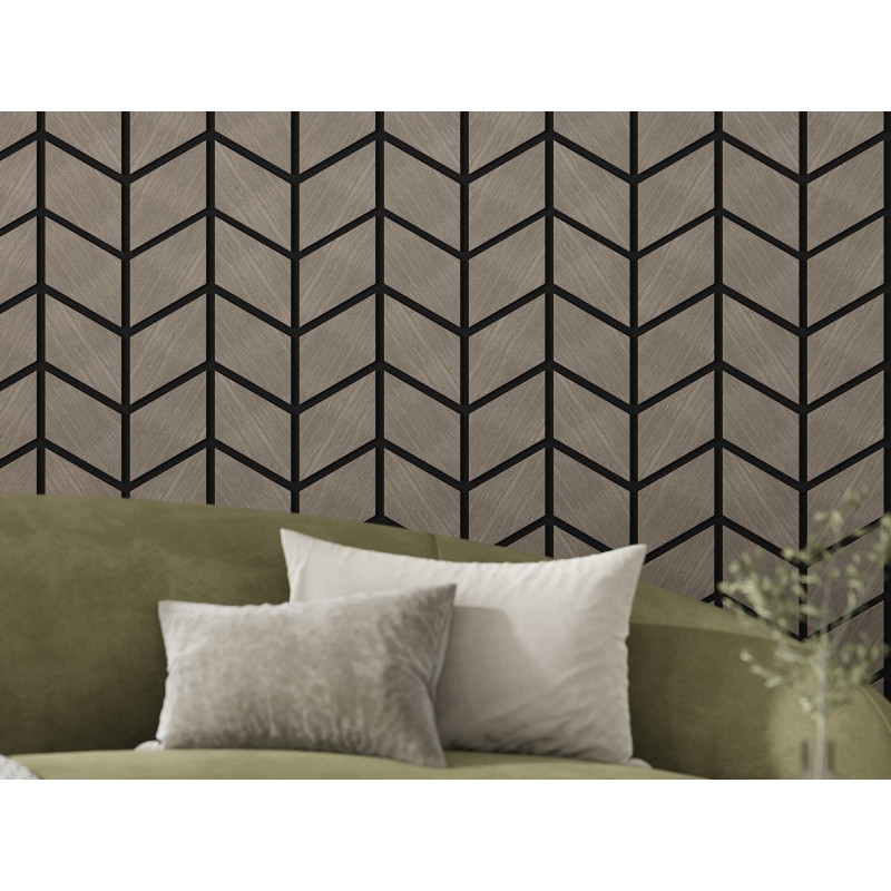 Mexen Form 03 acoustic wall panel 71.5 x 58 cm (4 pcs), 9 mm felt, technical veneer, Gray Oak - S111-71587-03-043