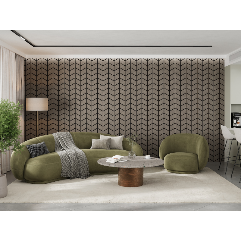 Mexen Lam-B Wall Slats 275 x 30 cm, 4 mm HDF Board, Technical Veneer, Sand Oak - S100-275307-3015-001