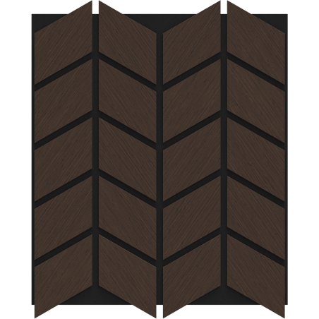 Mexen Form 03 acoustic wall panel 71.5 x 58 cm (4pcs), 9 mm felt, technical veneer, Mocca Oak - S111-71587-03-045