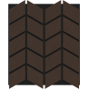 Mexen Form 03 acoustic wall panel 71.5 x 58 cm (4pcs), 9 mm felt, technical veneer, Mocca Oak - S111-71587-03-045