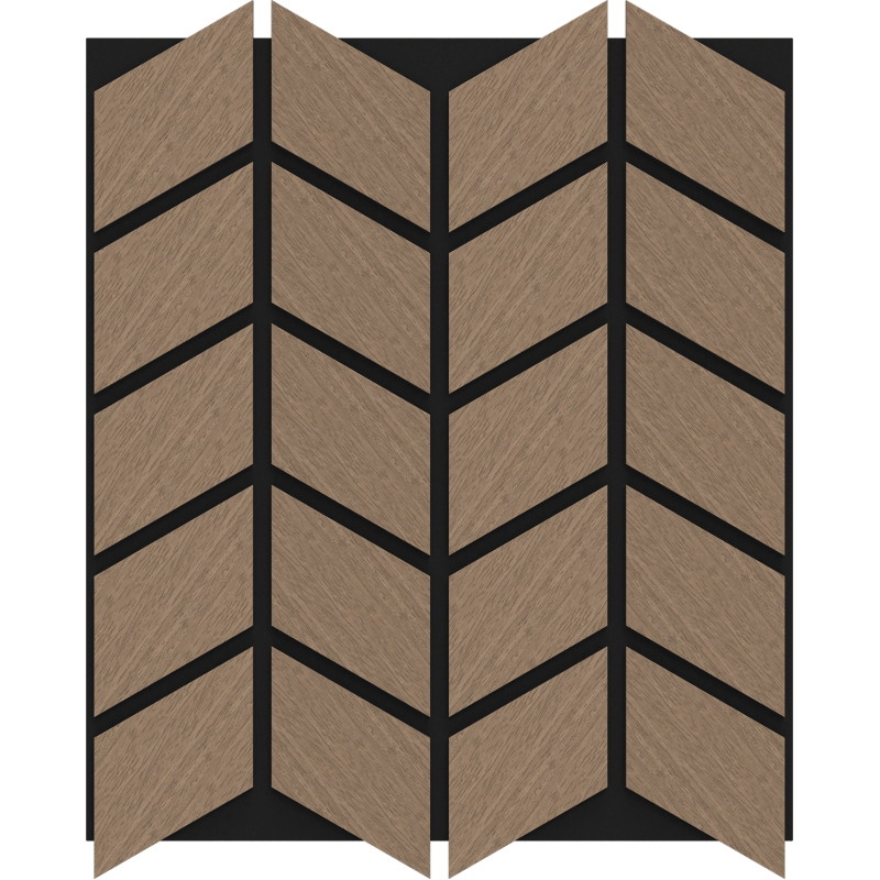 Mexen Form 03 71.5 x 58 cm Acoustic Wall Panel (4 pcs), 9 mm Felt, Technical Veneer, Light Walnut - S111-71587-03-047