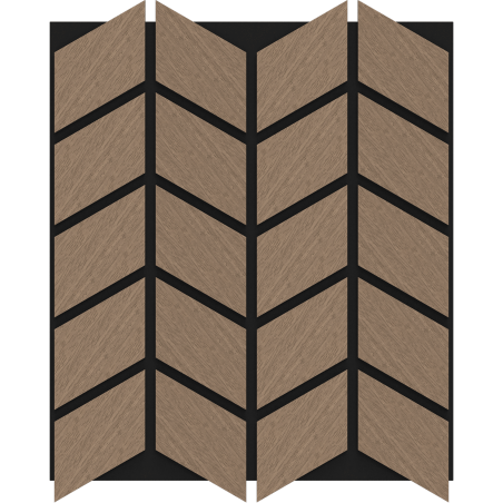 Mexen Form 03 71.5 x 58 cm Acoustic Wall Panel (4 pcs), 9 mm Felt, Technical Veneer, Light Walnut - S111-71587-03-047