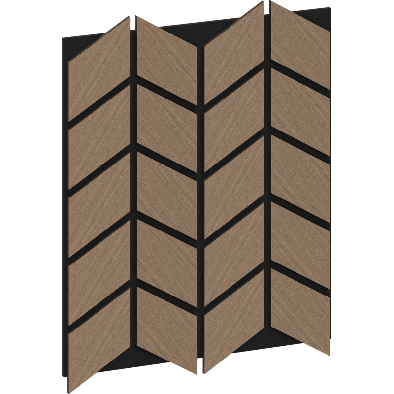 Mexen Form 03 71.5 x 58 cm Acoustic Wall Panel (4 pcs), 9 mm Felt, Technical Veneer, Light Walnut - S111-71587-03-047