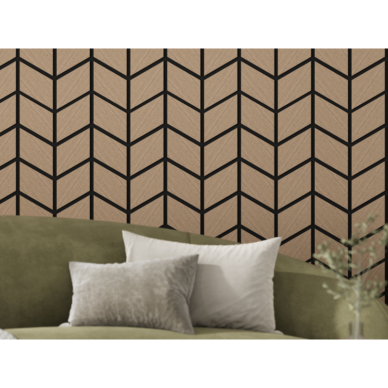 Mexen Lam-B Wall Slats 275 x 30 cm, 4 mm HDF Board, Technical Veneer, Sand Oak - S100-275307-3015-001