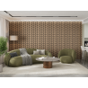 Mexen Form 03 71.5 x 58 cm Acoustic Wall Panel (4 pcs), 9 mm Felt, Technical Veneer, Light Walnut - S111-71587-03-047