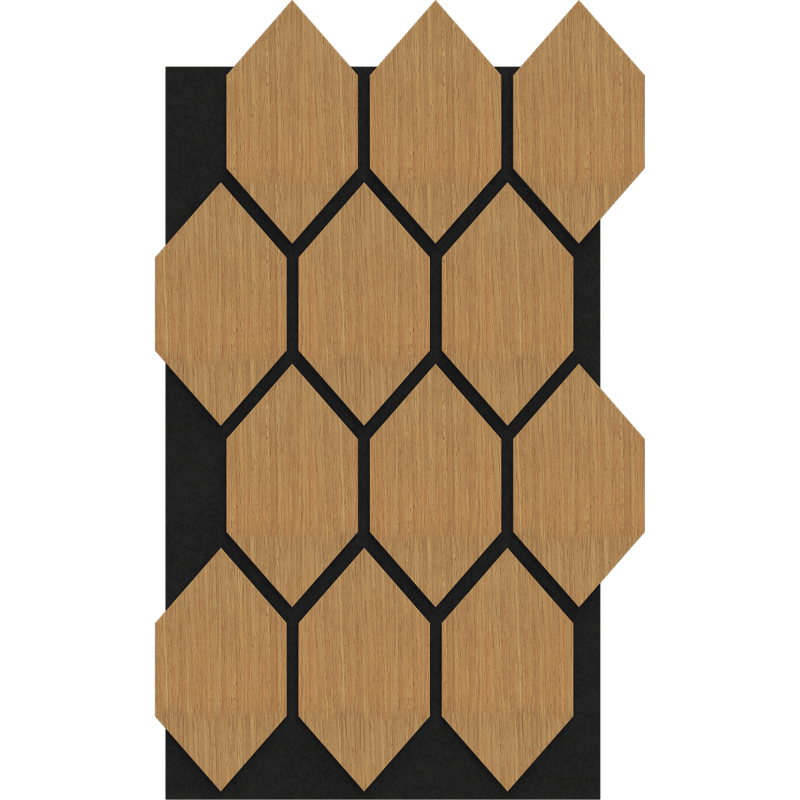 Mexen Lam-B Wall Slats 275 x 30 cm, 4 mm HDF Board, Technical Veneer, Sand Oak - S100-275307-3015-001