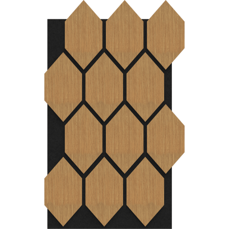 Mexen Lam-B Wall Slats 275 x 30 cm, 4 mm HDF Board, Technical Veneer, Sand Oak - S100-275307-3015-001