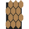 Mexen Form 01 acoustic wall panel 91 x 56 cm (4 pieces), 9 mm felt, technical veneer, Classic Oak - S111-91567-01-041