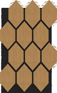 Mexen Form 01 acoustic wall panel 91 x 56 cm (4 pieces), 9 mm felt, technical veneer, Classic Oak - S111-91567-01-041