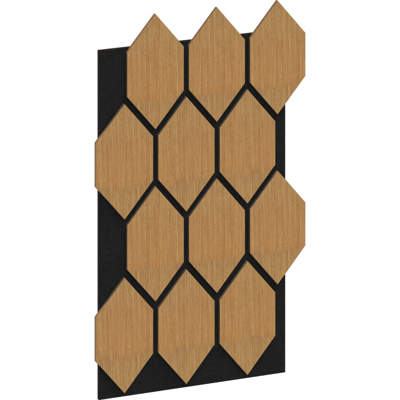 Mexen Lam-B Wall Slats 275 x 30 cm, 4 mm HDF Board, Technical Veneer, Sand Oak - S100-275307-3015-001