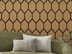 Mexen Form 01 acoustic wall panel 91 x 56 cm (4 pieces), 9 mm felt, technical veneer, Classic Oak - S111-91567-01-041
