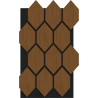 Mexen Form 01 acoustic wall panel 91 x 56 cm (4pcs), 9 mm felt, technical veneer, Natural Oak - S111-91567-01-042