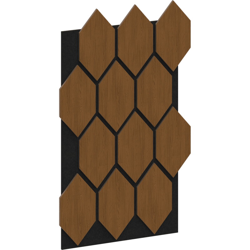 Mexen Form 01 acoustic wall panel 91 x 56 cm (4pcs), 9 mm felt, technical veneer, Natural Oak - S111-91567-01-042