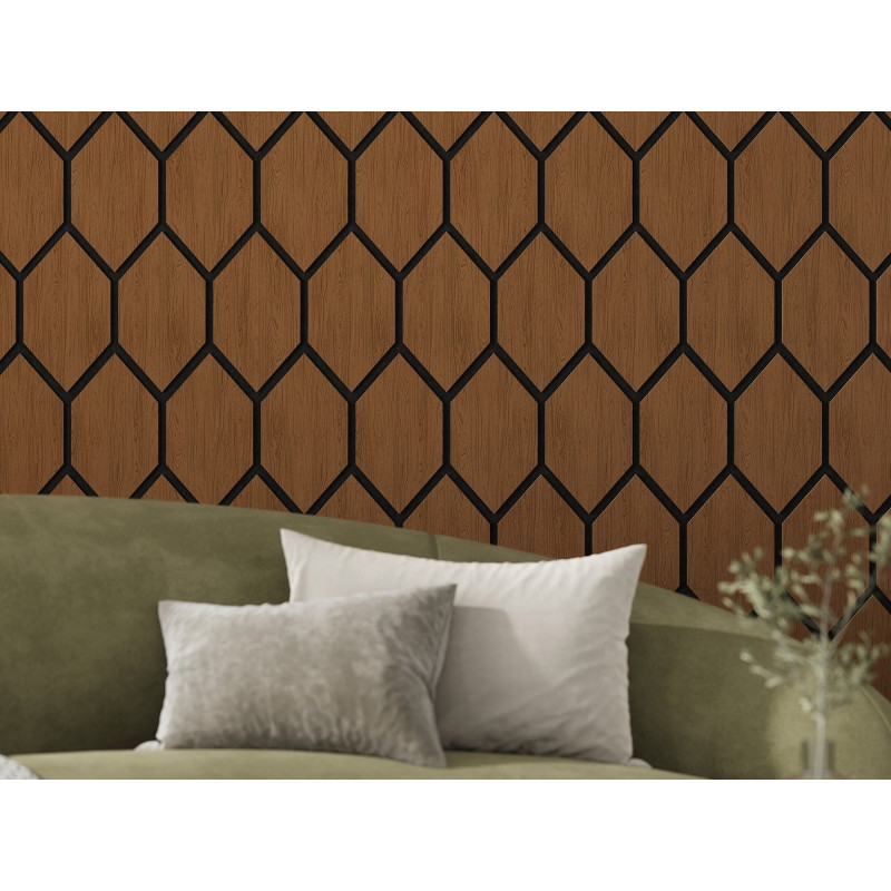 Mexen Form 01 acoustic wall panel 91 x 56 cm (4pcs), 9 mm felt, technical veneer, Natural Oak - S111-91567-01-042