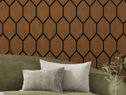 Mexen Form 01 acoustic wall panel 91 x 56 cm (4pcs), 9 mm felt, technical veneer, Natural Oak - S111-91567-01-042