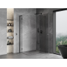 Mexen Mist-H L Duo Shower Enclosure Hinged Right 80 x 110 cm, Transparent, Brushed Gun Gray - 8A5L-080L-110P-66-00