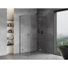 Mexen Mist-H L Duo Right Hinged Shower Enclosure 75 x 80 cm, Transparent, Gun Metal - 8A5L-075L-080P-95-00