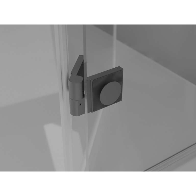 Mexen Mist-H L Duo Pivot Shower Cabin 80 x 80 cm, Transparent, Gun Metal - 8A5L-080L-080P-95-00